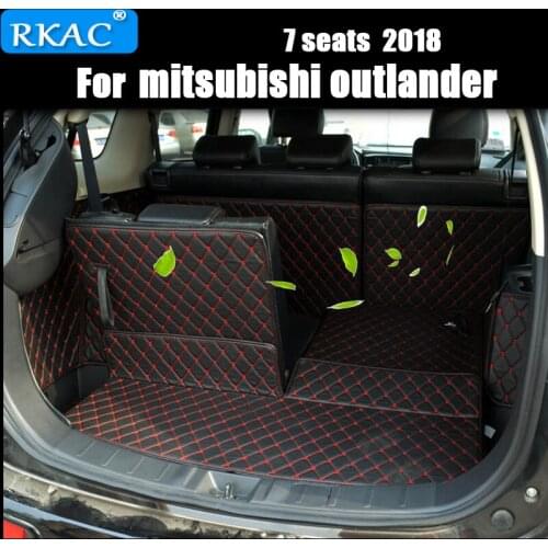 RKAC Car Custom Special Trunk Mats For Mitsubishi Outlander 7seats Durable Waterproof Carpets For Outlander 7 Seats 2018