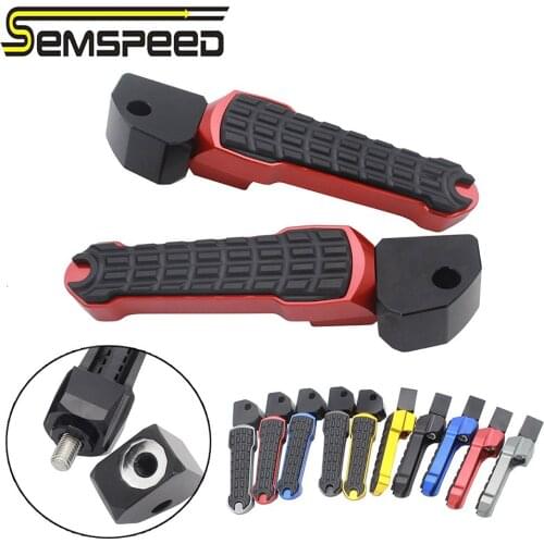 SEMSPEED Motorcycle Foot Pegs Left Right CNC Accessories Hold Foots For Yamaha MT09 FZ09 FJ09 Tracer 900 Rear Pedal Without Logo