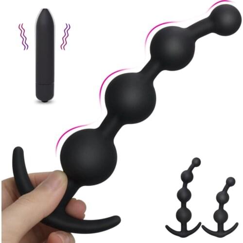 Silicone Anal Beads Vibrator Dildo Butt Plug Prostate Massage Vagina Ball Intimate Goods Masturbator For Women Men Erotic Toy