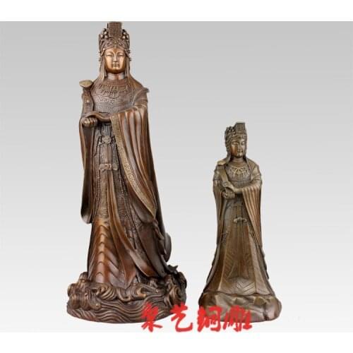 GOOD MAZU statue # TAIWAN family HOME efficacious Protection -Sea God Mazu Guanyin bronze statue-bless Safety Health-S SIZE