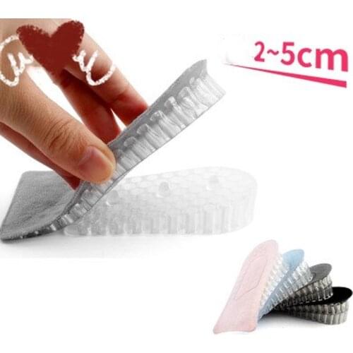 1 Pair Increased Height Insoles Two-Layer Detachable 3.5cm Lift Pad Comfortable Shock Absorption for Men Women Height Adjustable