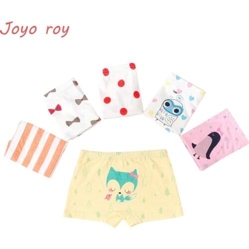 Cute Fox Owl Penguin Cartoon Pattern Baby Girls Underwear 2pc/set Cotton Printing Underpants New Style Soft Kids Clothing
