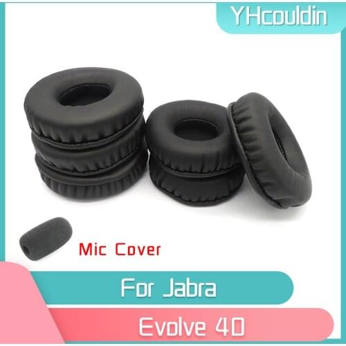 YHcouldin Earpads For Jabra Evolve 40 Headphone Accessaries Replacement Wrinkled Leather