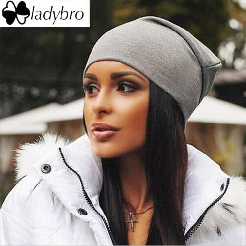 Ladybro Women Hat Cap Men Beanie Hat For Female Thin Bonnet Cap Solid Casual Lady Skullies Beanies Hat Men Hip-hop Cap Male