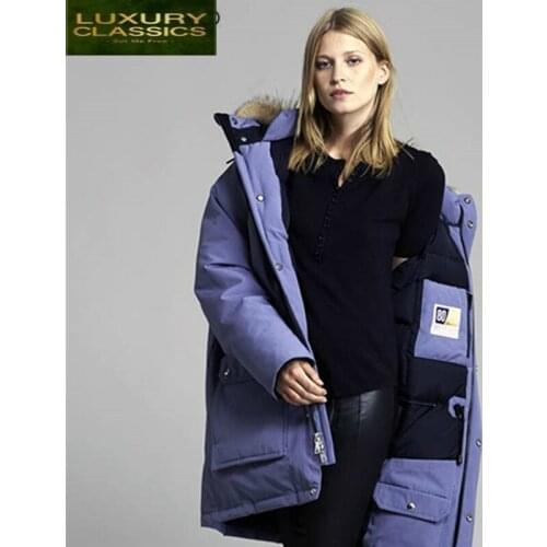 Winter Down Jackets Womens Thick 85% Duck Down Warm Coats Female Parka Clothes Ladies Fur Hooded Long Coat 2021 LWL1033