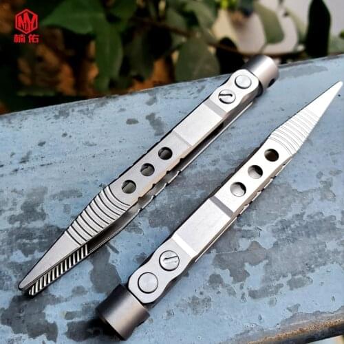 1PCS Bear Head Titanium Alloy Tweezers EDC Gadgets Manual DIY Tip Thickened Anti-Slip Anti-Corrosion Adjustable Elasticity