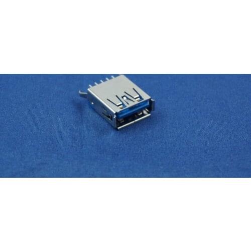 1000pcs USB 3.0 Connector A Type Female receptacle vertical through hole 9 contacts blue insulator 1 port Rohs New rating 30V