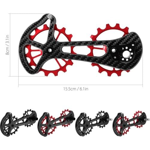 16T Bicycle Part Ceramic Bearing Jockey Pulley Wheel Set Carbon Fiber Rear Derailleurs Guide for Shimano 5800/5700/4600/4700/105