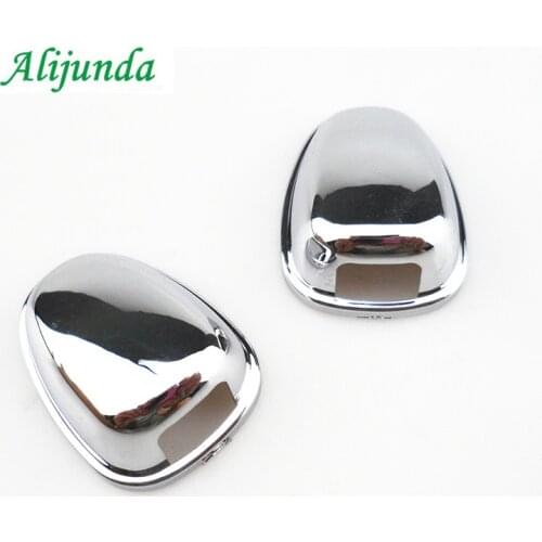 2pcs Chrome Car Water Spray Wiper Nozzle Cover Decorative Sequins Sticker for Peugeot 208 2008 2014 2015 2016 2017