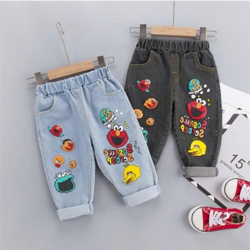 2021 Spring Autumn Kids Boys Girls Fashion Holes Jeans Children Casual Denim Pants Toddler Leggings Fit 0 1 2 3 4 Years Old