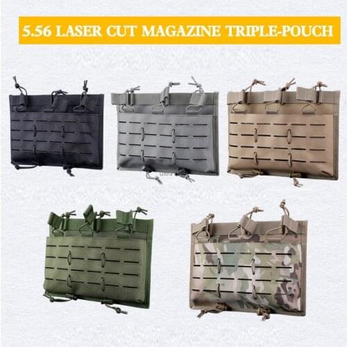 5.56 Triple Mag Pouch Molle Tactical Hunting Emersongear Magazine Pouch Multicam Nylon Shooting Airsoft Accessories Mag Pouches