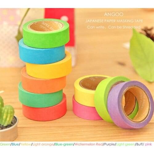 5 Pcs Rainbow Roll Diy Washi Sticky Paper Tape Masking Tape Self Adhesive Tape Scrapbooking Decorative Scrapbook Tape Gift