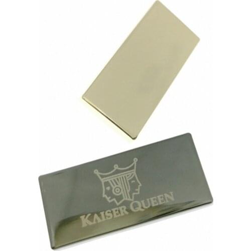 10 Pieces Luggage Metal Rectangular Trademark Zinc Alloy Rectangular Clothing Luggage Hardware Tags Metal Labels Engraved Logo