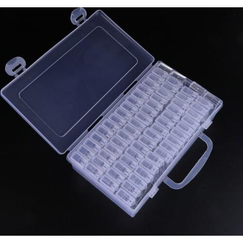 64 Slots Diamond Painting Tools Storage Box Rhinestone Container Stone diamond Embroidery Case Jewelry Drill Organizer