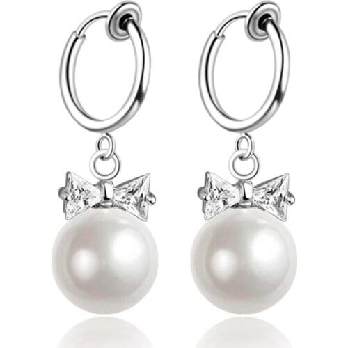 97QE 10Pcs DIY Clip On Earring Converters Non-pierced Ear Round Hoops Jewelry Finding