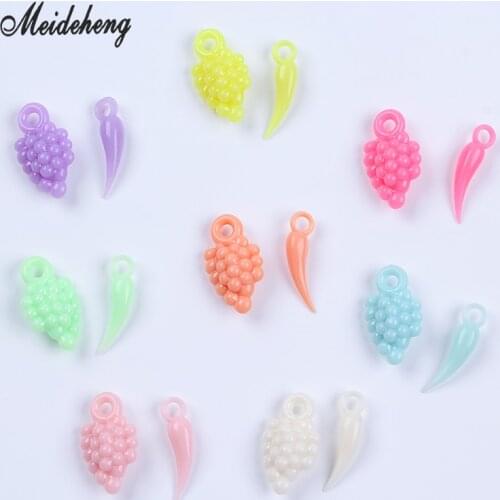 Acrylic Spring Color Chilli Grape beads for jewelry Making Necklace Bracelet Hair ornament accessories Childrens gifts design