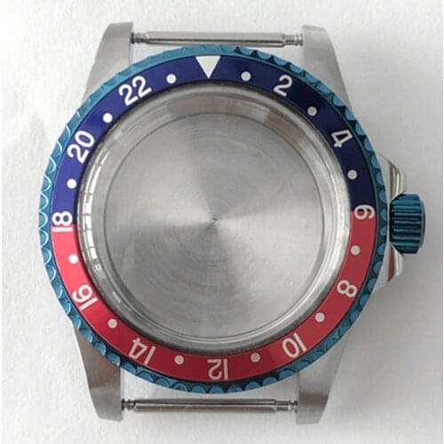 Watch Accessories Case 39.5 MM Blue Vintage Case Acrylic Watch Cover Stainless Steel case Suitable for NH35/36 Movement