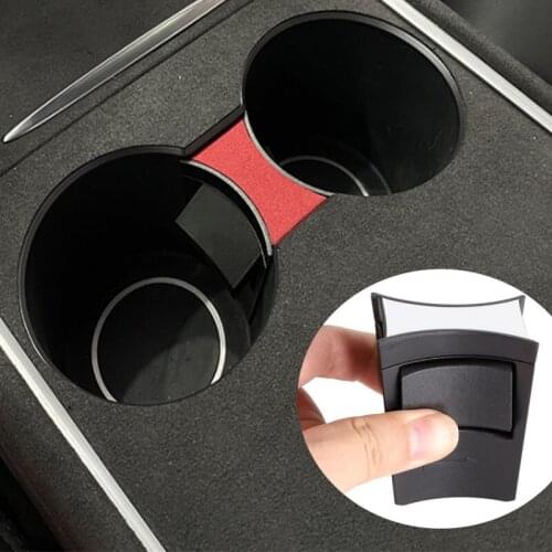 Car Water Cup Holder Divider Limiter Insert Clip For Tesla Model 3 /Y 2021 Water Cup Mobile Phone Holder Interior Parts