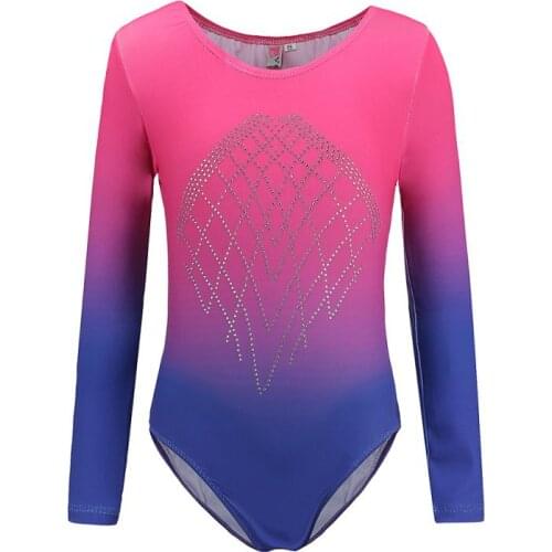 Long sleeve Ballet Dancewear Gymnastics Leotard Girls Kids Ballet Dancesuit Performance Practice Ballet Cloth 5-12Y