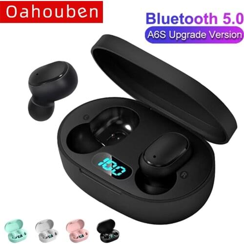 E7S Bluetooth earphone with Microphone Charging Box IPX7 Waterproof Display Stereo Fitness for xiaomi Earbuds headphone gaming