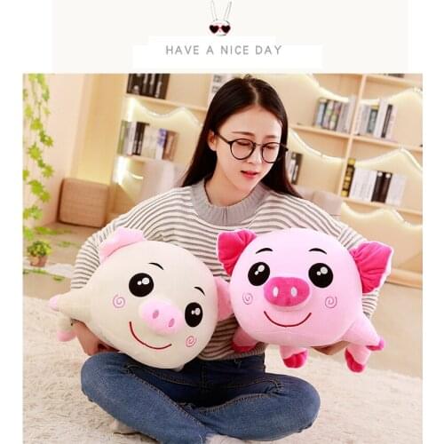Large 65cm smile prone pig plush toy very soft cotton doll throw pillow toy Christmas gift b1875