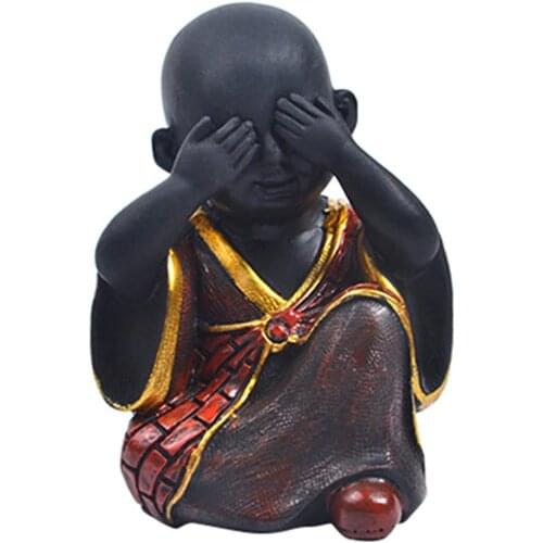 Small Buddha Statue Monk Figurine Tathagata India Yoga Mandala Sculptures Resin Craft Home Decoration Accessories Buddha Figure
