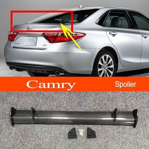 Camry 14-17 American Version Real Carbon Fiber GT-style Car-styling Sporty Rear Trunk Wing Spoiler for Toyota Camry 2014-2017
