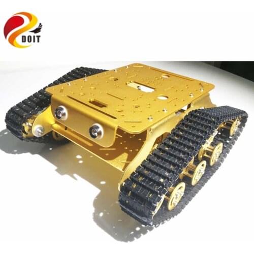 Caeser TSD300 4WD Shock Absorption Tracked Metal Tank Car Chassis Smart Robot DIY RC Toy Robotic Competition