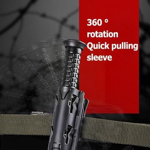 New Universal 360 Degree Rotation Baton Case Black Tool Kit Outdoor EDC Survival Safety Holster Holder W3E1