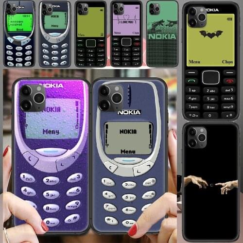 Nokias Retro Old Brand Phone Case Cover Hull For iphone 5 5s se 2 6 6s 7 8 12 mini plus X XS XR 11 PRO MAX black luxury hoesjes