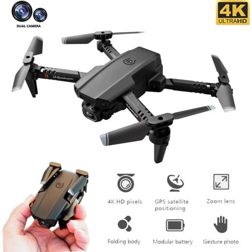 JINHENG Mini Drone 4K Professional Dual HD Camera Aerial Photo FPV Remote Control Quadcopter WiFi RC Dron Toys For Boys Gifts