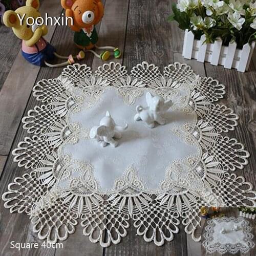 Europe lace embroidery table place mat cloth pad cup mug coaster placemat tea doily kitchen tableware Christmas wedding decor