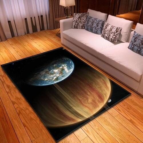 Flannel 3D Printed Area Rugs Parlor Galaxy Space Pattern Rug 150cm*200cm Home Large Size Room Living Carpets Decor Mats Soft For