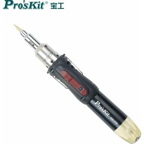 ProsKit Gas Soldering Iron GS-23K Cordless Welding Pen Butane Burner Automatic Ignition Multifunctional Air Gun Welding Gun Kit