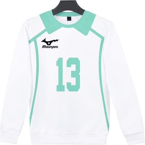 2020 New Anime Cosplay Haikyuu O-neck Hoodies Sweatshirt Fleece Casual Autumn Hoodie