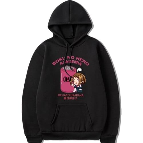 Ochako Uraraka Hoodies Unisex Clothe Boku No Hero Academia Hooded Sweatshirt Anime Graphic Hoodies Kawaii Clothing Aesthetic Top