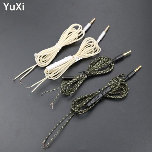 YuXi HIFI Earphone line Repair 3.5mm 3pole 4pole plug Jack DIY Earphone Audio Cable Controller Repair Replacement Headphone Wire