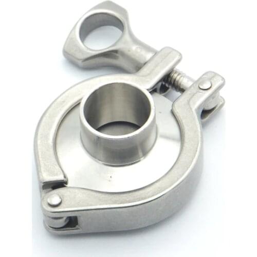 304 Stainless Steel Sanitary Pipe Fitting Set 51mm Pipe OD Sanitary Weld Ferrule + 2" Tri Clamp + Silicon Gasket + End Cap