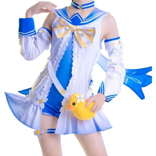 Game Genshin Impact Cosplay Barbara Gunnhildr Costume Women Jumpsuits Swimsuit for Carnival Halloween Lolita Dress