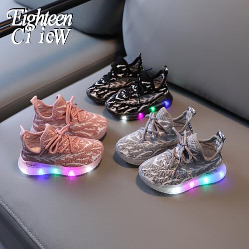 Size 21-30 Childrens Led Shoes Boys Girls Lighted Sneakers Glowing Shoes for Kid Sneakers Boys Baby Sneakers with Luminous