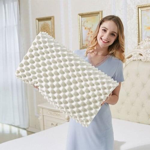 Latex Pillow Pure Natural Thailand Massage Neck Sleeping Pillows Protect Vertebrae Health Care Cervical Pillow