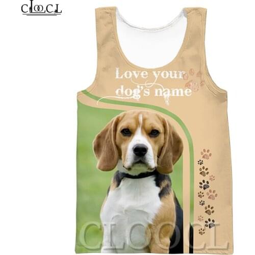 CLOOCL Summer Fashion Gym Tank Tops Animal Beagles 3D Print Sleeveless Tanktop Men Women Streetwear Vest Fitness Clothing Top