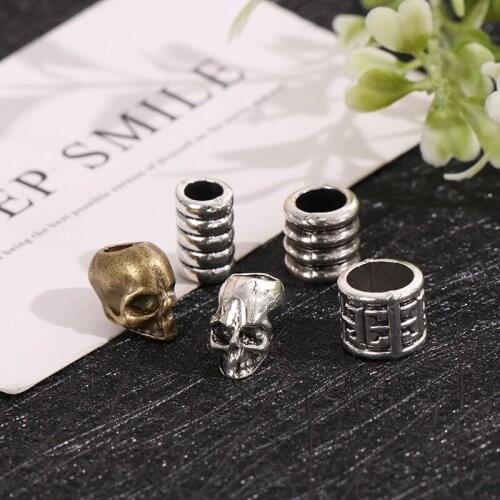 Viking Beard Metal Loose Beads Spacer Beads Fit Beards or Hair Decor Rings