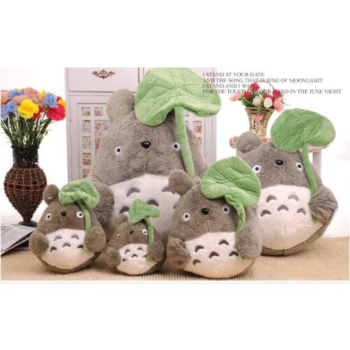 Lovely lotus leaf Totoro plush toy soft doll , birthday gift w5507