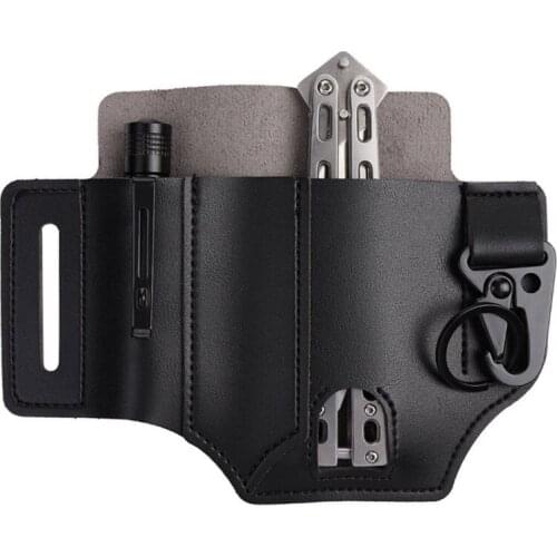 Multitool Leather Sheath For Leatherman EDC Pocket Organizer With Key Holder Belt Flashlight Camping Outdoor Tools