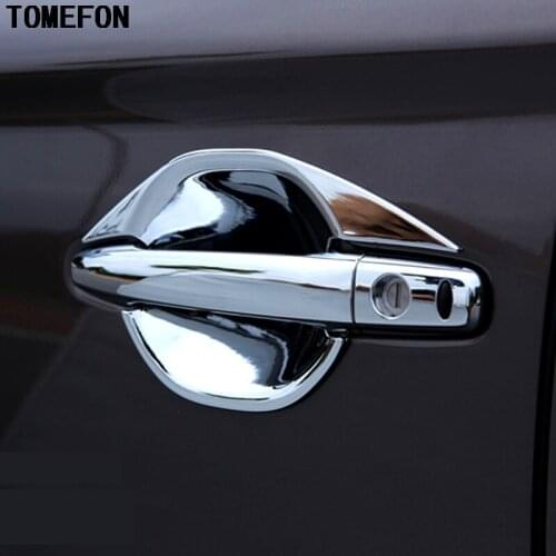 FIT FOR 2013 2014 2015 2016 2017 MITSUBISHI OUTLANDER CHROME DOOR HANDLE COVER + BOWL CUP CAP TRIM ACCESSORIES