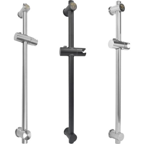 304 Stainless Steel Shower Slide Bar Wall Mounted Rotatable Shower Bar Adjustable Sliding Rail Set Lifting Rod