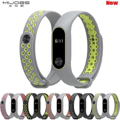 2017 Newest Hot sale Double color Miband 2 Strap Breathable Waterproof sweat Mi 2 Band TPU Replacement wriststrap for xiaomi mi2