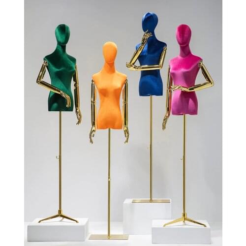 New Style Hot Sale Colorful Women Fabric Mannequin Electropated Model Customized