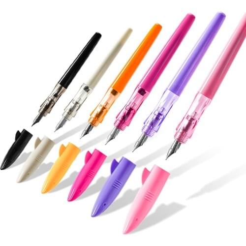 Jinhao [Work] Smooth Shark Fountain Pen Plastic Barrel Stainless Fine 0.5mm Nib Calligraphy Office School Student Supplies H6739